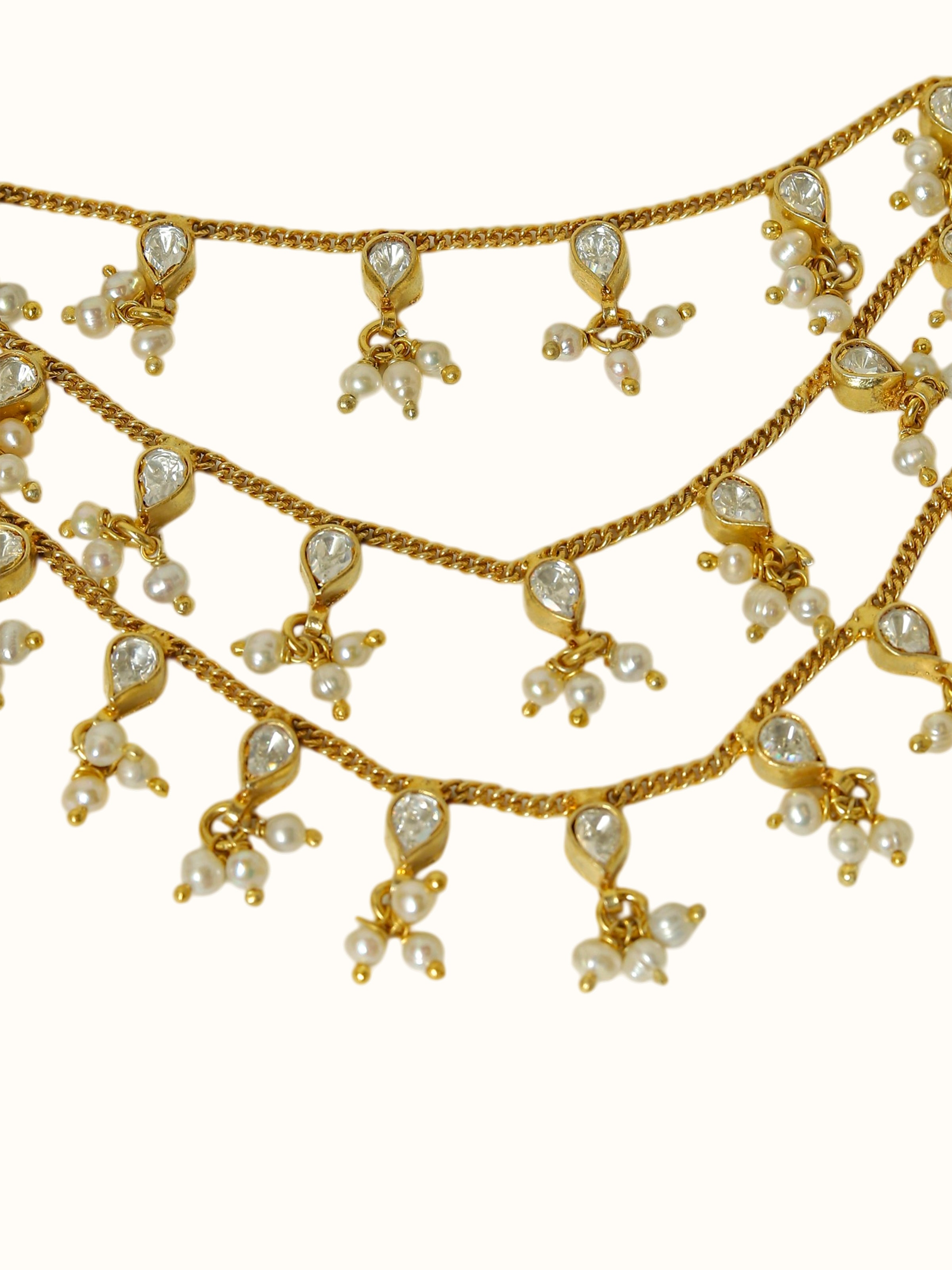 Silver Smithing Gold Plated Ear Chain