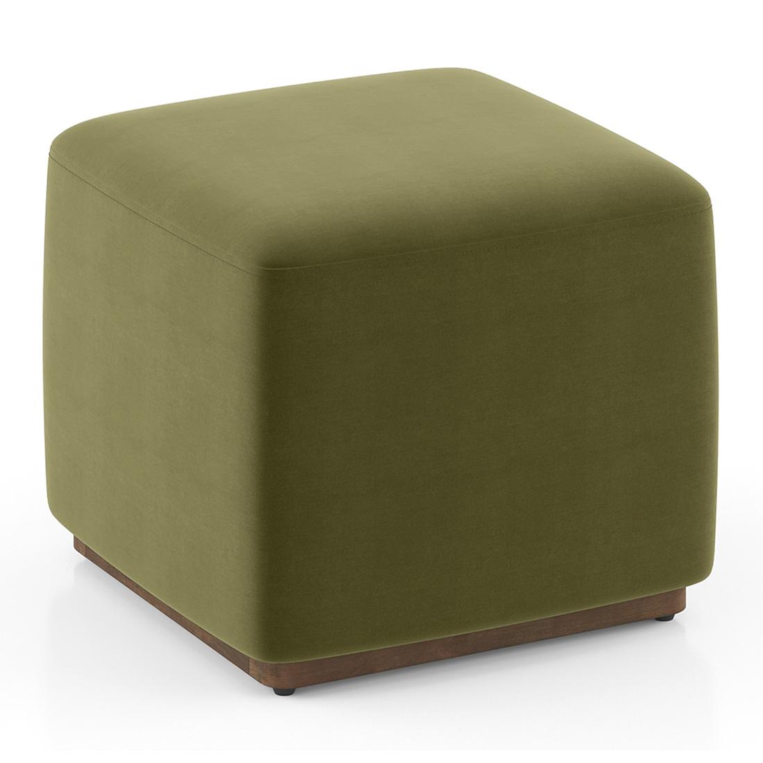 Tetra Square Solid Wood Coffee Table With Seats In Danish Walnut Finish In Multicolour Fabric