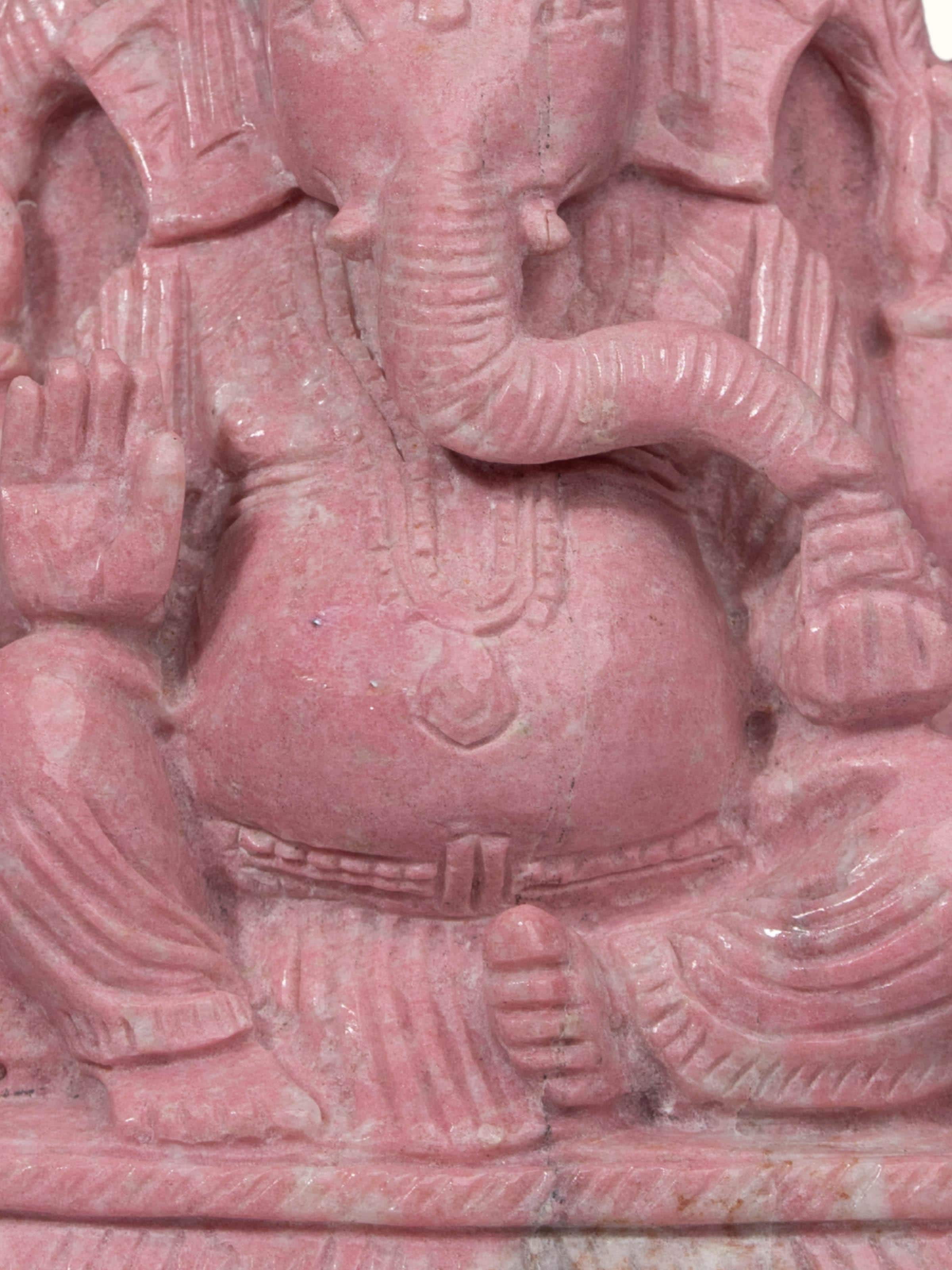 Thulite Ganesha Idol