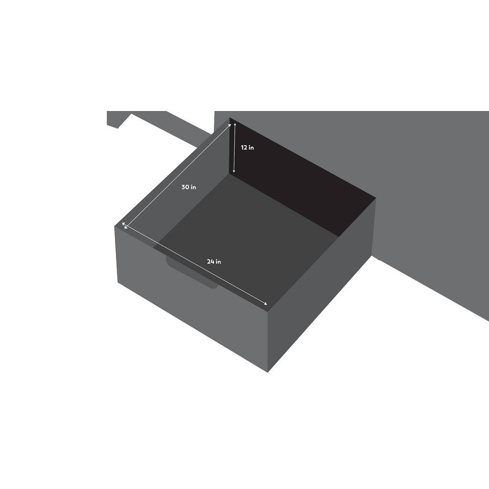 Step Up Engineered Wood Box Storage Bed in Light Grey Colour