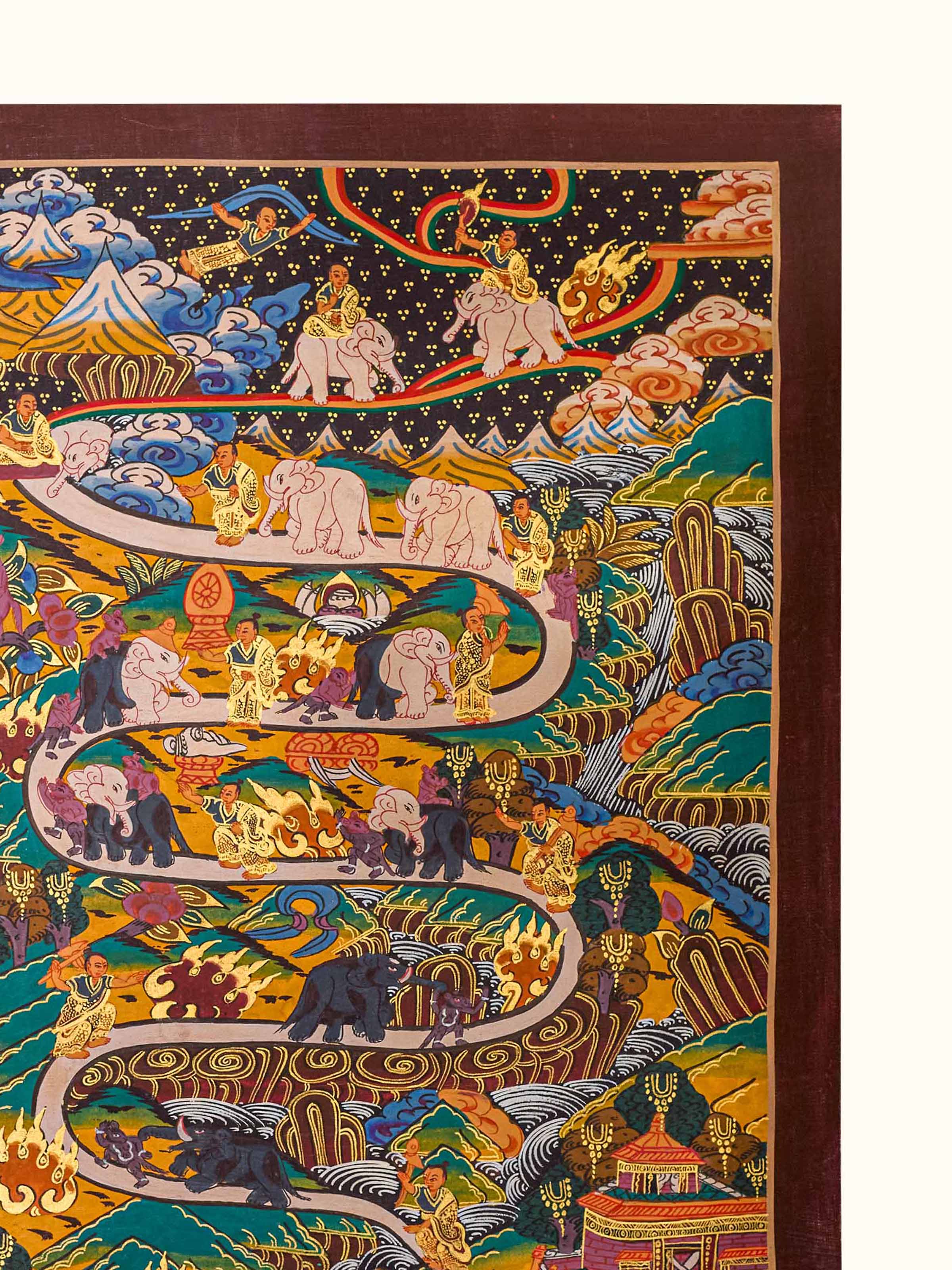 Way to Nirvana Thangka Painting