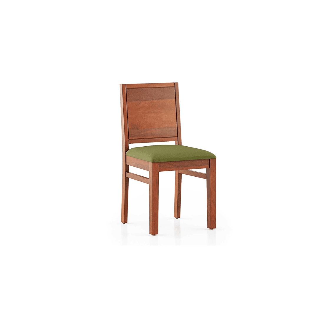 Atlas Dining Chairs Set Of 2 Finish Honey Colour Avocado Green