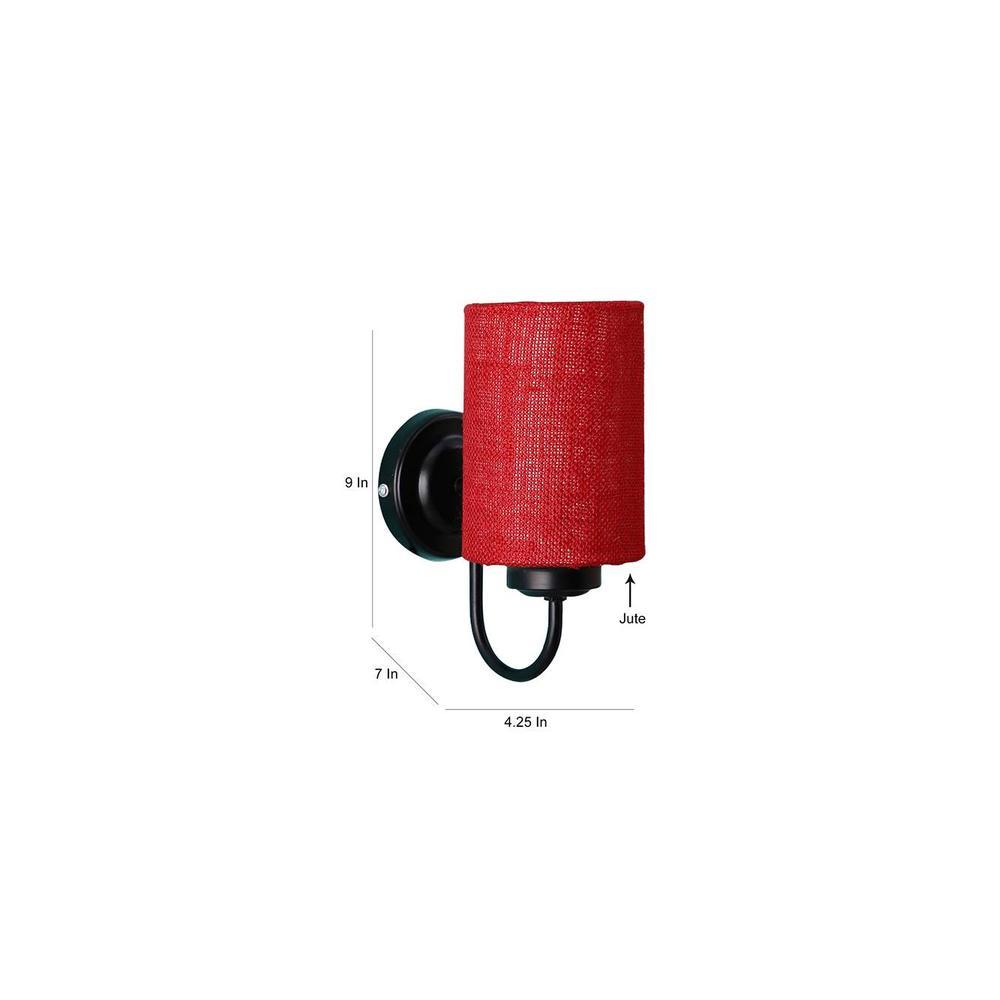 Gerall Maroon Natural Fiber Wall Light