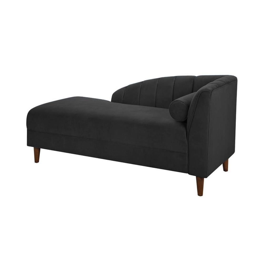 Korslund Velvet Chaise Launger in Balck Colour