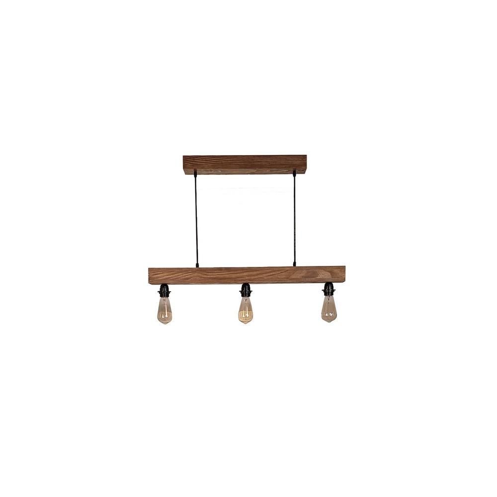 Tavern Brown Solid Wood Cluster Hanging Light