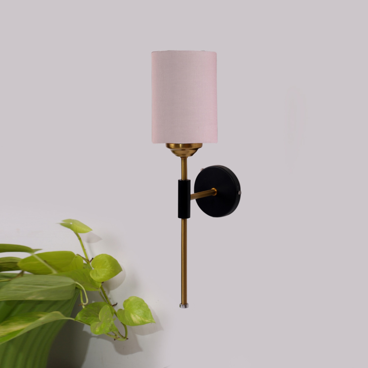 Devansh Metal Electric Wall Light in Black Colour with Grey Shade Count of 1 Light - Devansh
