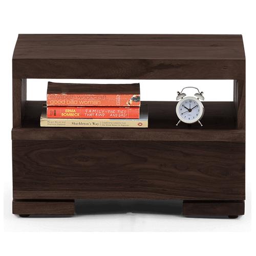 Ohio Solid Wood Bedside Table in Mahogany Finish