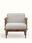 Natural Finish Upholstered Sheesham Wood 1-seater Sofa