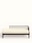 Teak Finish Upholstered Sheesham Wood Daybed