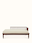 Teak Finish Upholstered Sheesham Wood Daybed