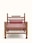 Maroon Upholstered Teak Wood Sankheda 1-seater Sofa
