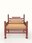 Yellow Boucle Fabric Upholstered Teak Wood Sankheda 1-seater Sofa