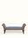 Blue Chevron Fabric Upholstered Sheesham Wood & Bone Inlay Bench