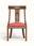 Red Woven Fabric Upholstered Sheesham Wood Bone Inlay Dining Chair (2 Pcs)