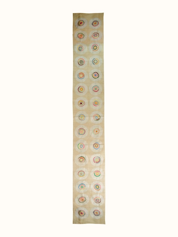 Bageecha Hand Embriodery Kantha Geo Table Runner
