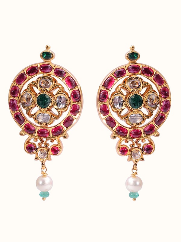 Kundala Velai 22 Karat Gold Drop Earrings