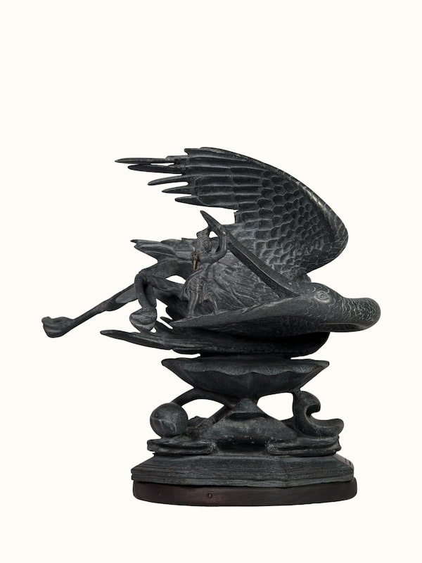 Stone Carved Bakasura Baddha Idol