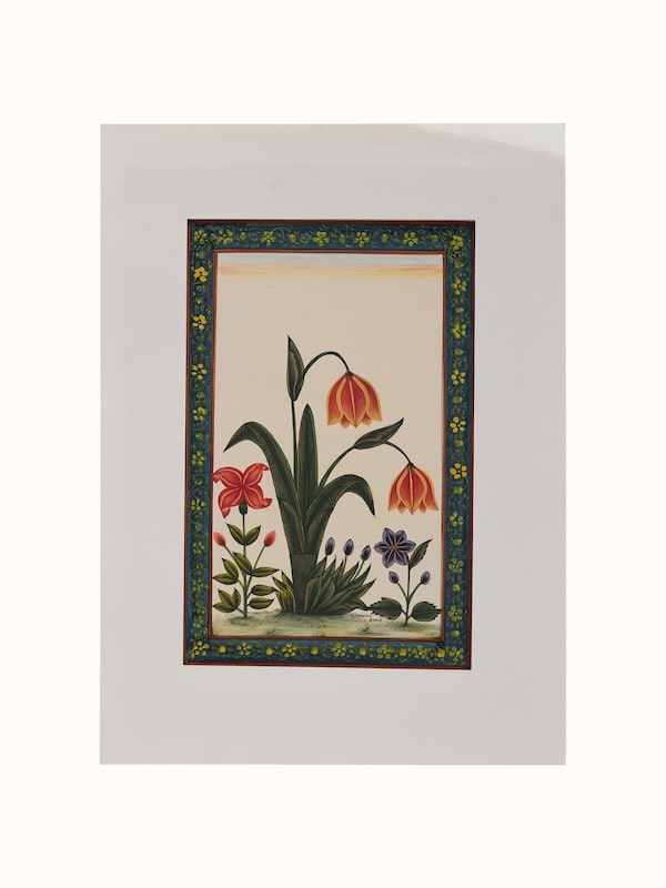 Tulip Floral Boarder Miniature Painting