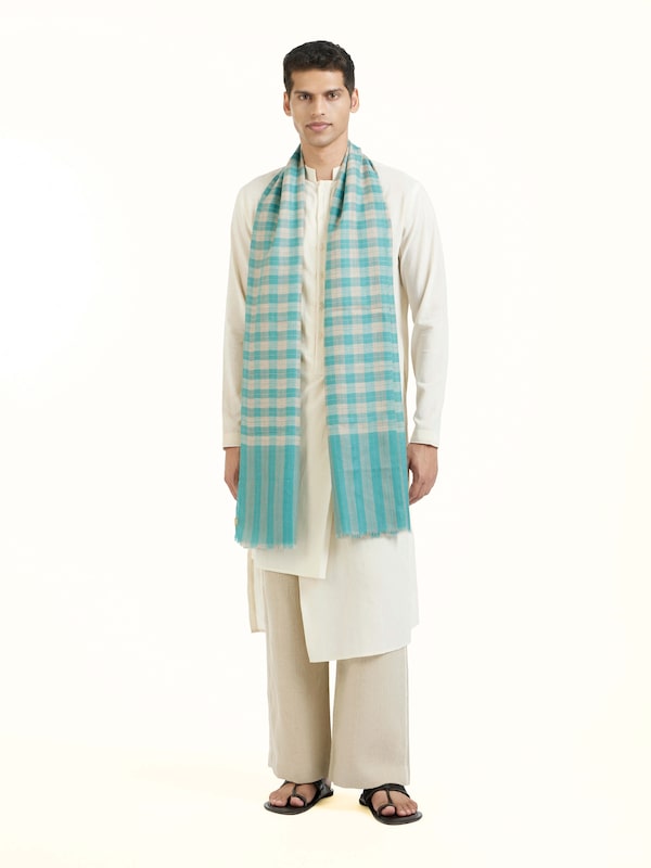 Aqua Cashmere Stole
