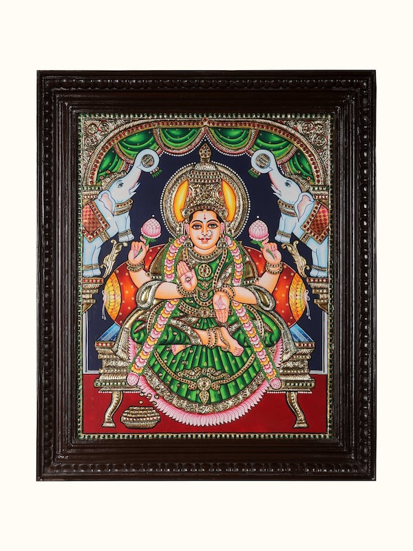 Gaja Lakshmi Thanjavur Painting