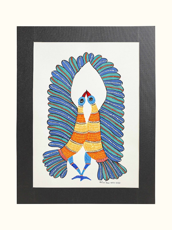 The Dance Of Feathers Gond Art
