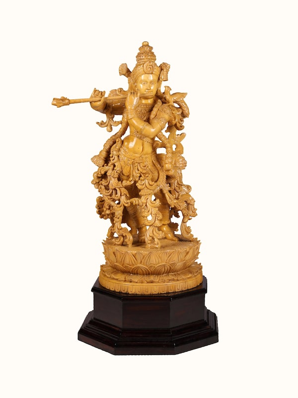 Wood Carved Venugopala Idol