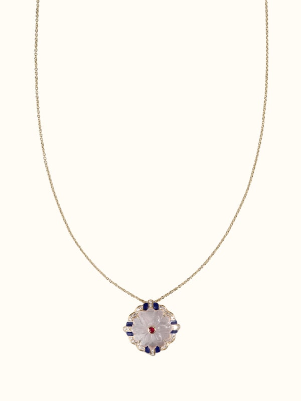 Lapidary 14 Karat Gold Pendant & Chain
