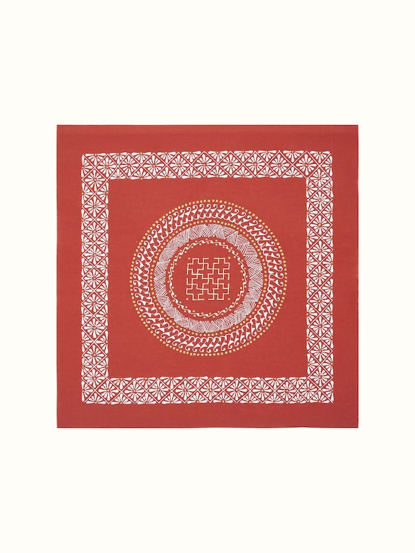Aipan Nau Bindu Ka Swastik Mandala Painting
