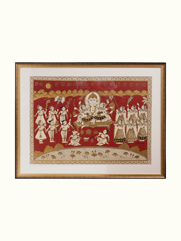 Ganesh Vandana Kamal Phad Painting