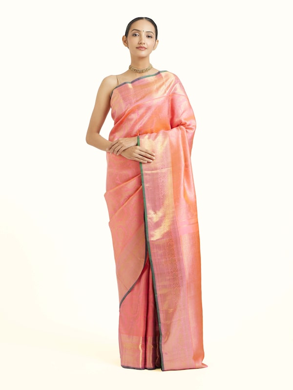 Pink Silk Kancheepuram Saree