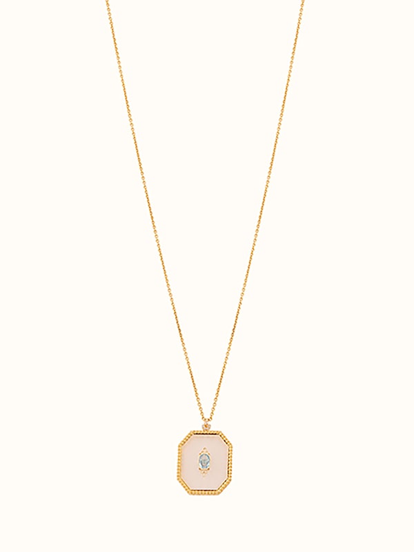 Lapidary 14 Karat Gold Pendant & Chain