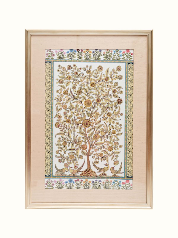 Tree Of Life Floral Miniature Painting