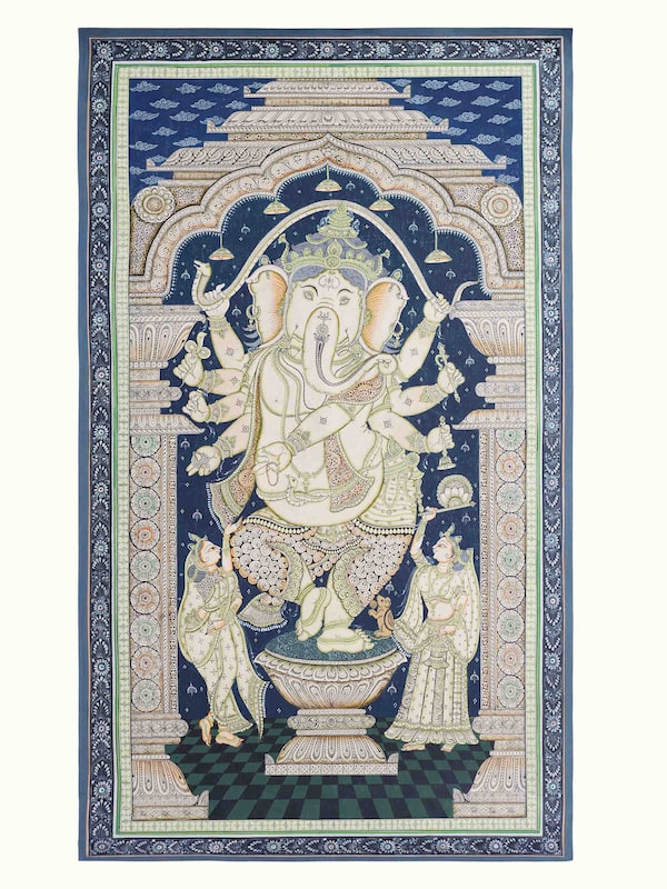 Ganpati Canvas Patachitra Painting