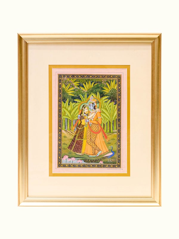 Radha Krishna Vrindavan Miniature Painting