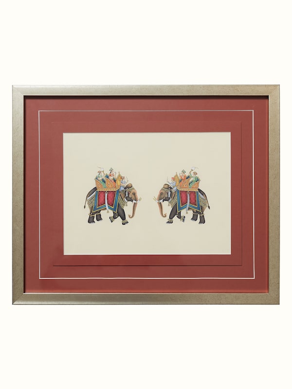 Royal Elephant Savari Miniature Painting