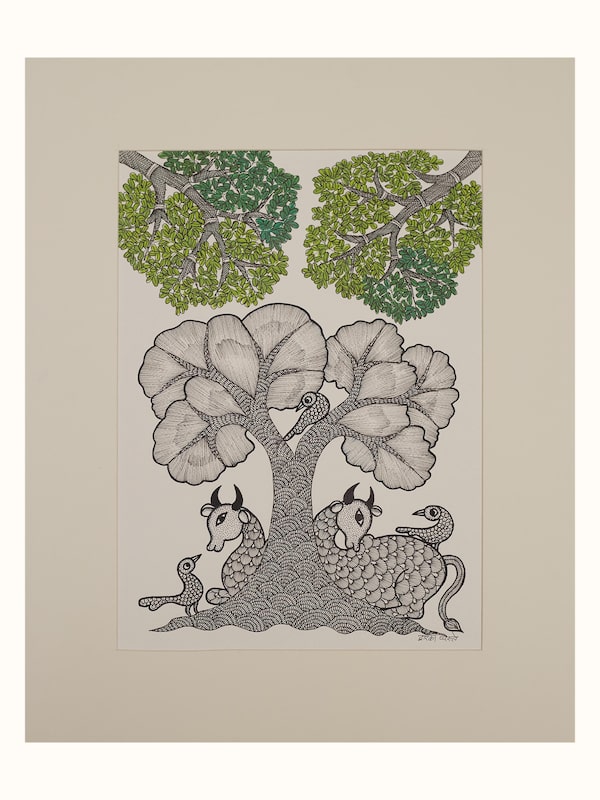 Under Nature's Watch Gond Art