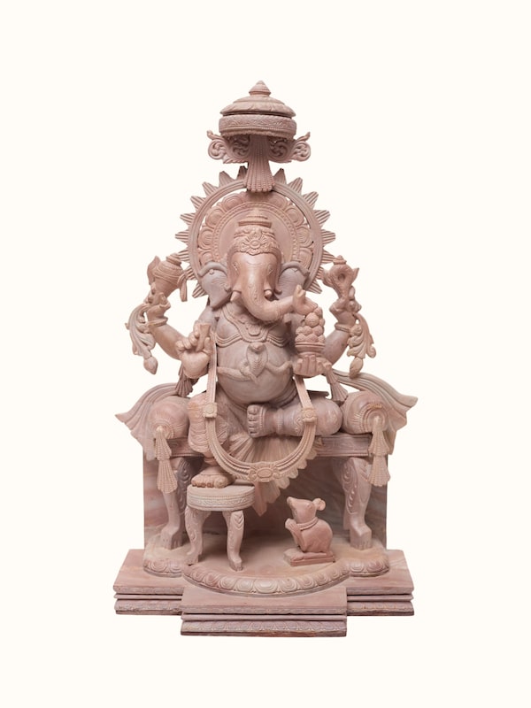 Stone Carved Ganesha Idol