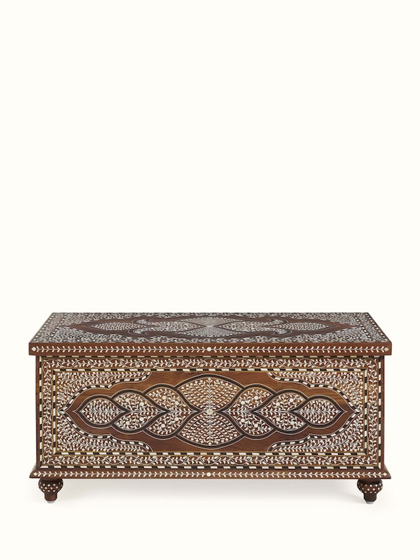 Teak Wood Inlay Trunk