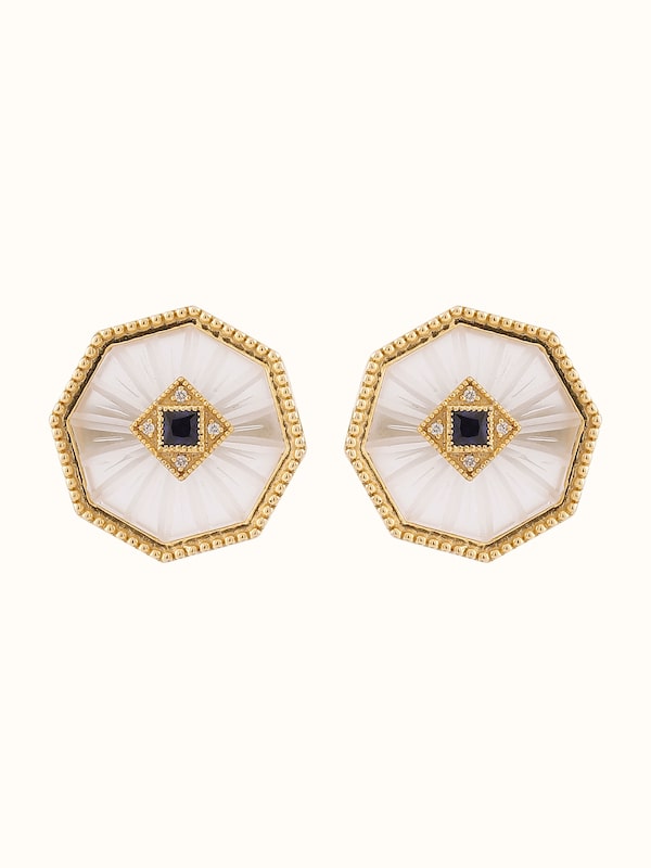 Lapidary 14 Karat Gold Studs
