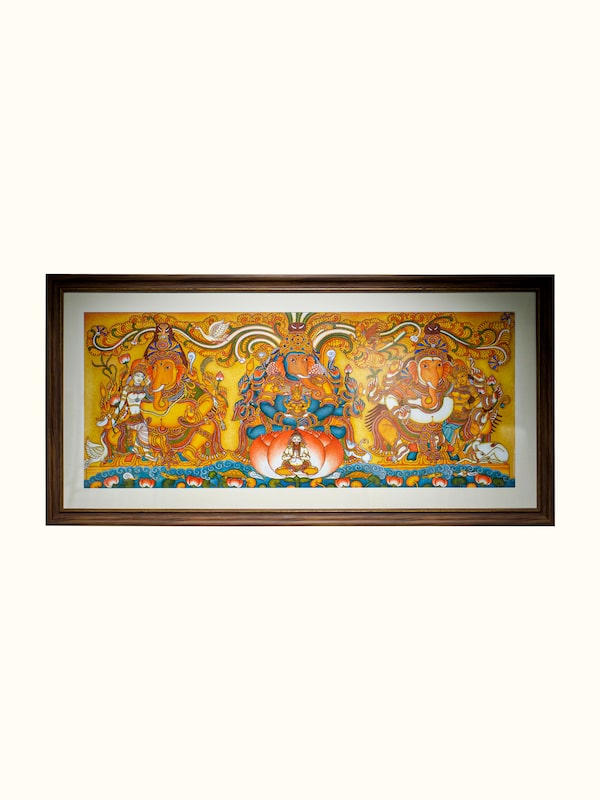 Thriguna Ganesha Kerala Mural Painting