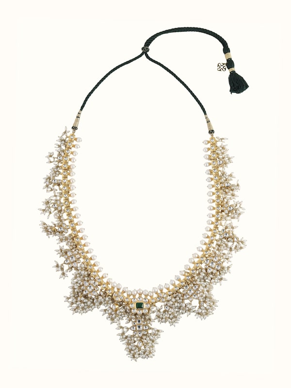 Guttapusalu Silver Long Necklace