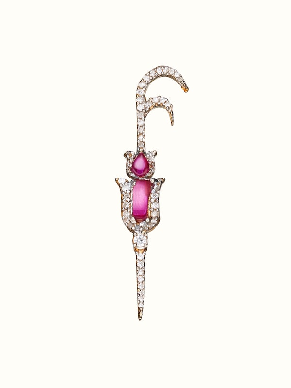 Silver Smithing Yellow Gold Brooch Pin