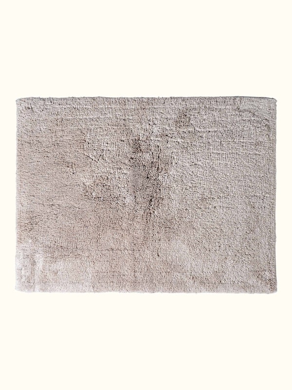 Nityam Solid Bamboo Cotton Beige Bath Mat