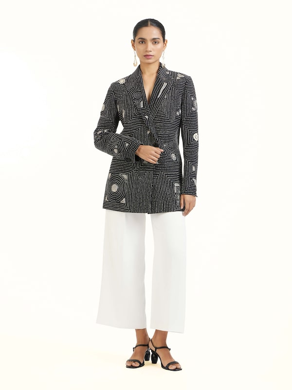 Black Silk Kantha Jacket