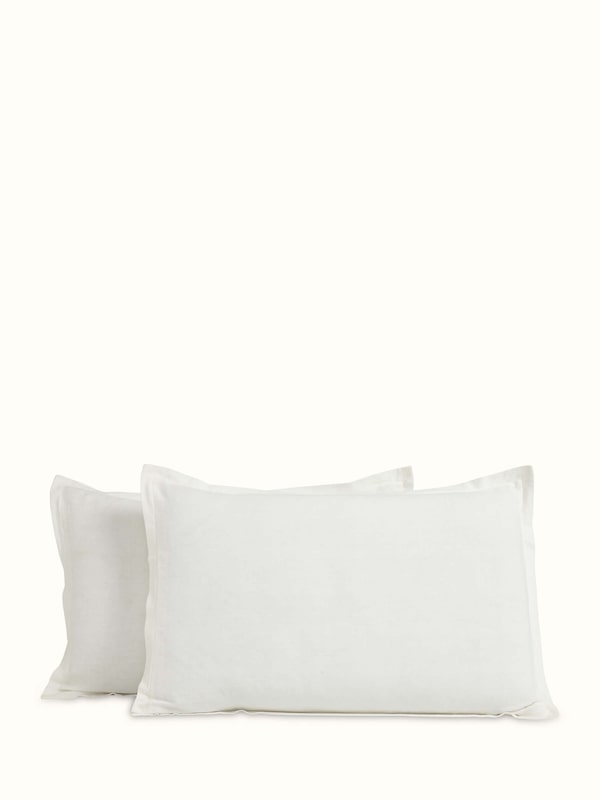 Kapasa Off-white Stripe Cotton Handwoven Pillow Cases (2 Pcs)