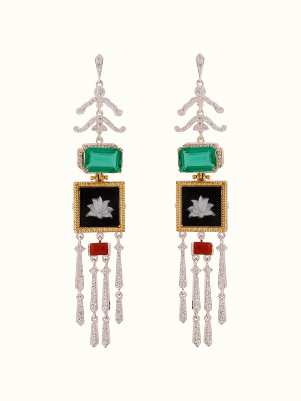 Parchinkari Silver Drop Earrings