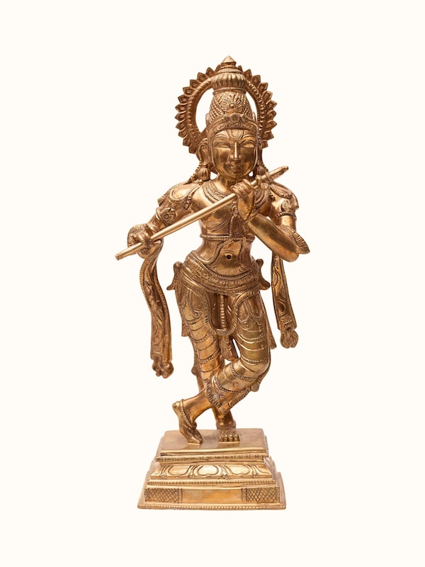 Bronze Cast Radha Krishna Idol