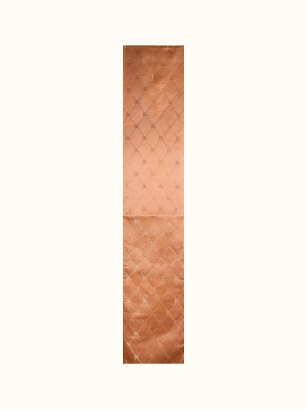 Naman Peach Silk Banarasi Brocade Handloom Table Runner