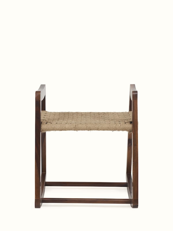 Sheesham Wood Jute Woven Stool