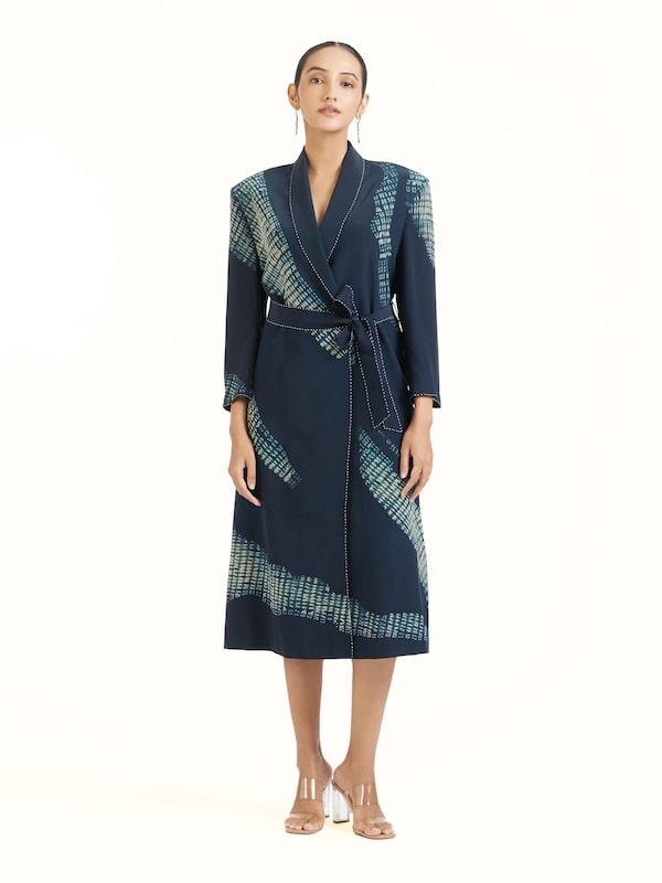 Blue Shibori Jacket Dress